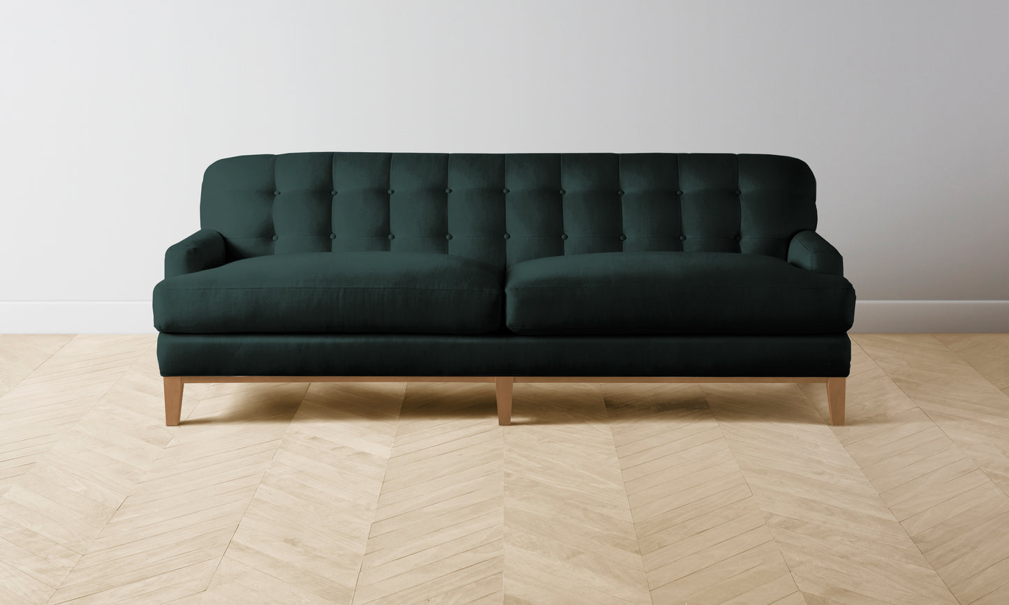 The Ludlow Sofa - Performance Velvet Emerald