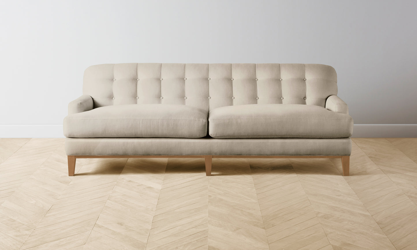 The Ludlow Sofa - Performance Velvet Taupe