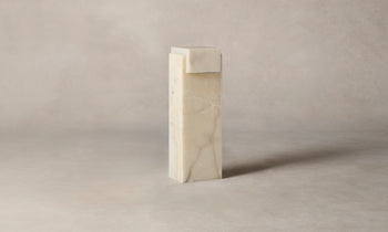 basel white onyx plinth