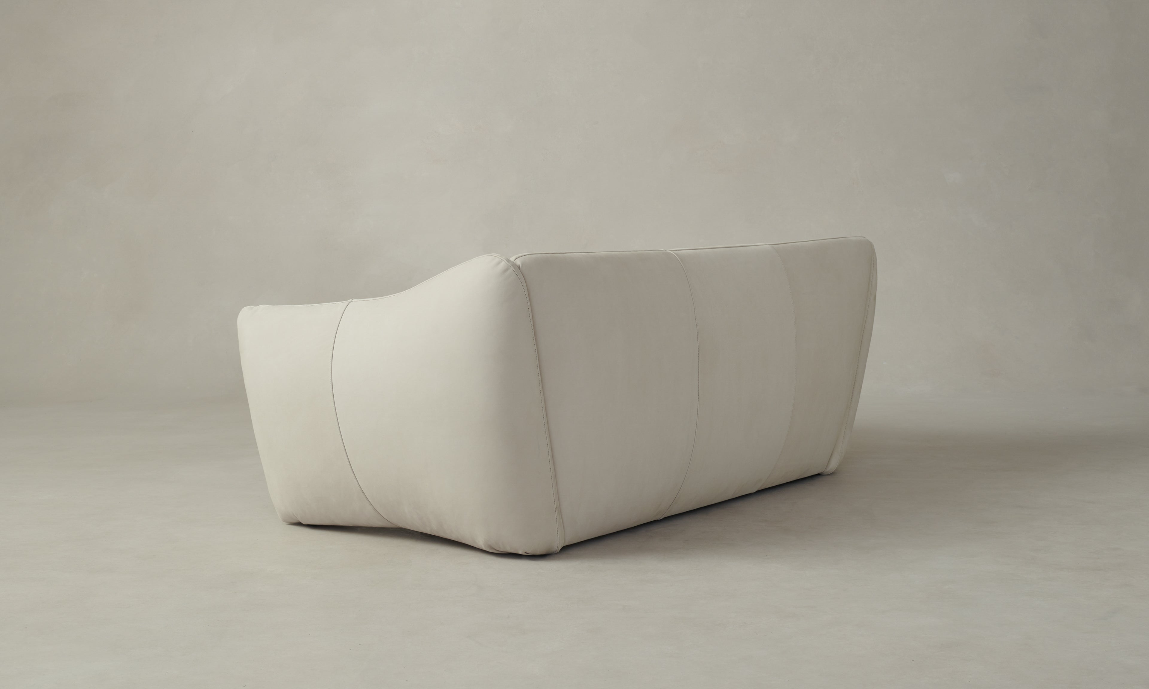The Bond Settee - Pebbled Leather Stone – Maiden Home