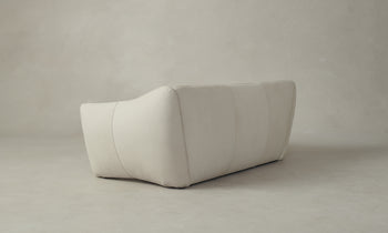 bond settee sofa in white leather - back view