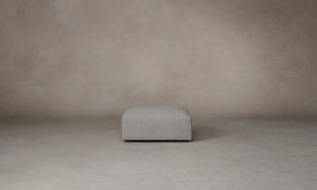 breuer ottoman in grey linen