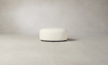 chelsea white boucle ottoman