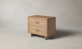 clinton brown wood nightstand with 2 drawers