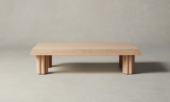 dean rectangular oak coffee table in light oak - angle view