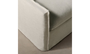 dune off-white linen sofa - close up