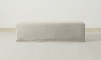 franklin off-white linen covered bench