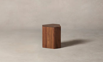 galerie wood pedestal in walnut