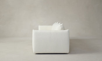 jones modular sofa in white boucle with 3 seats - side view