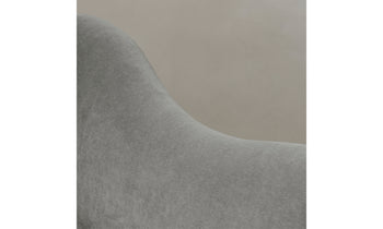 lenox sofa in grey mohair fabric - close up