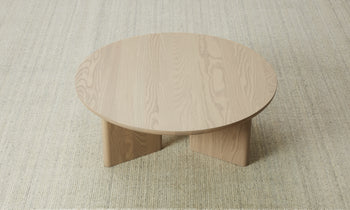 morro coffee table in light ash wood - view from top