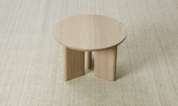 morro coffee table in light ash wood, medium - view from top