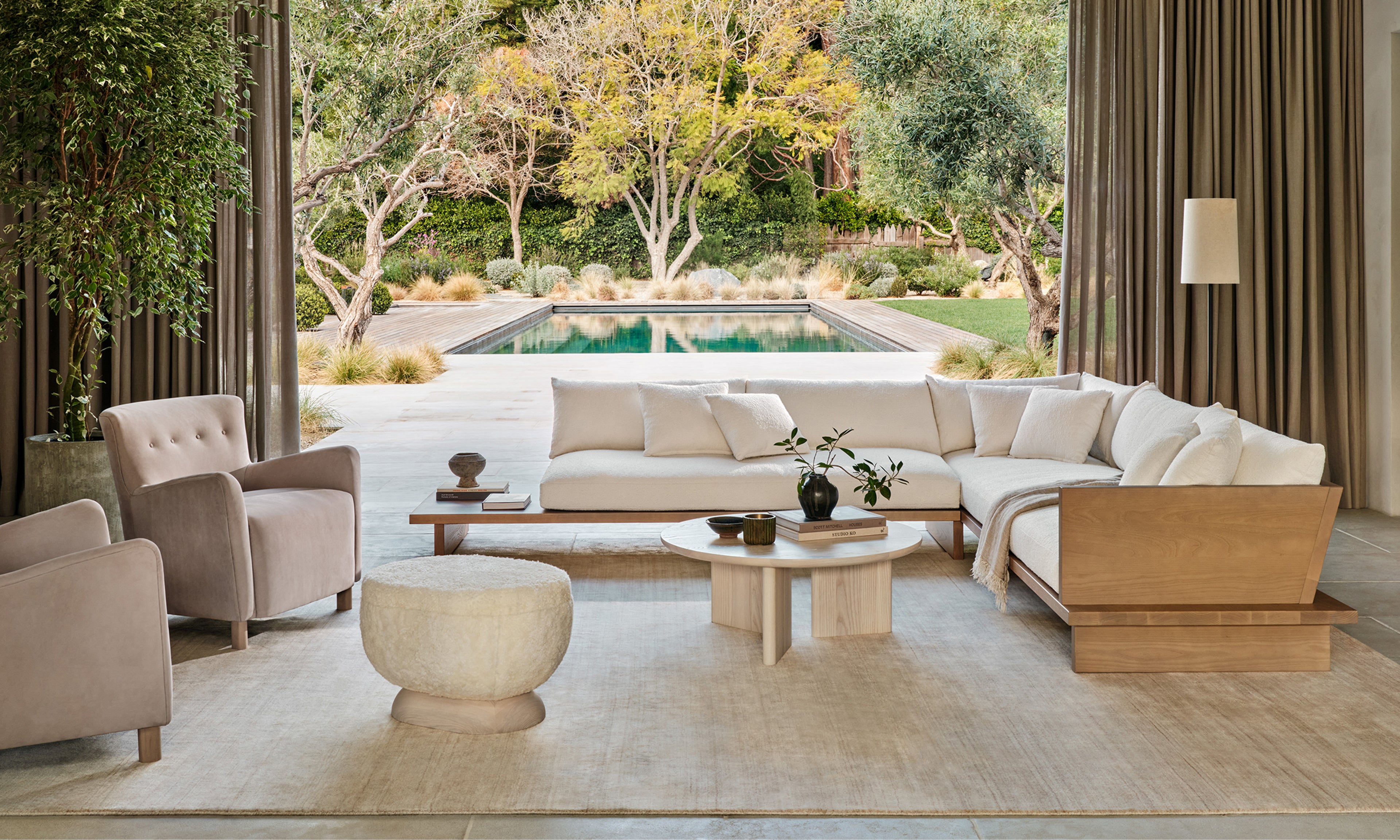 The Muir Sectional - Performance Tweed Oatmeal – Maiden Home