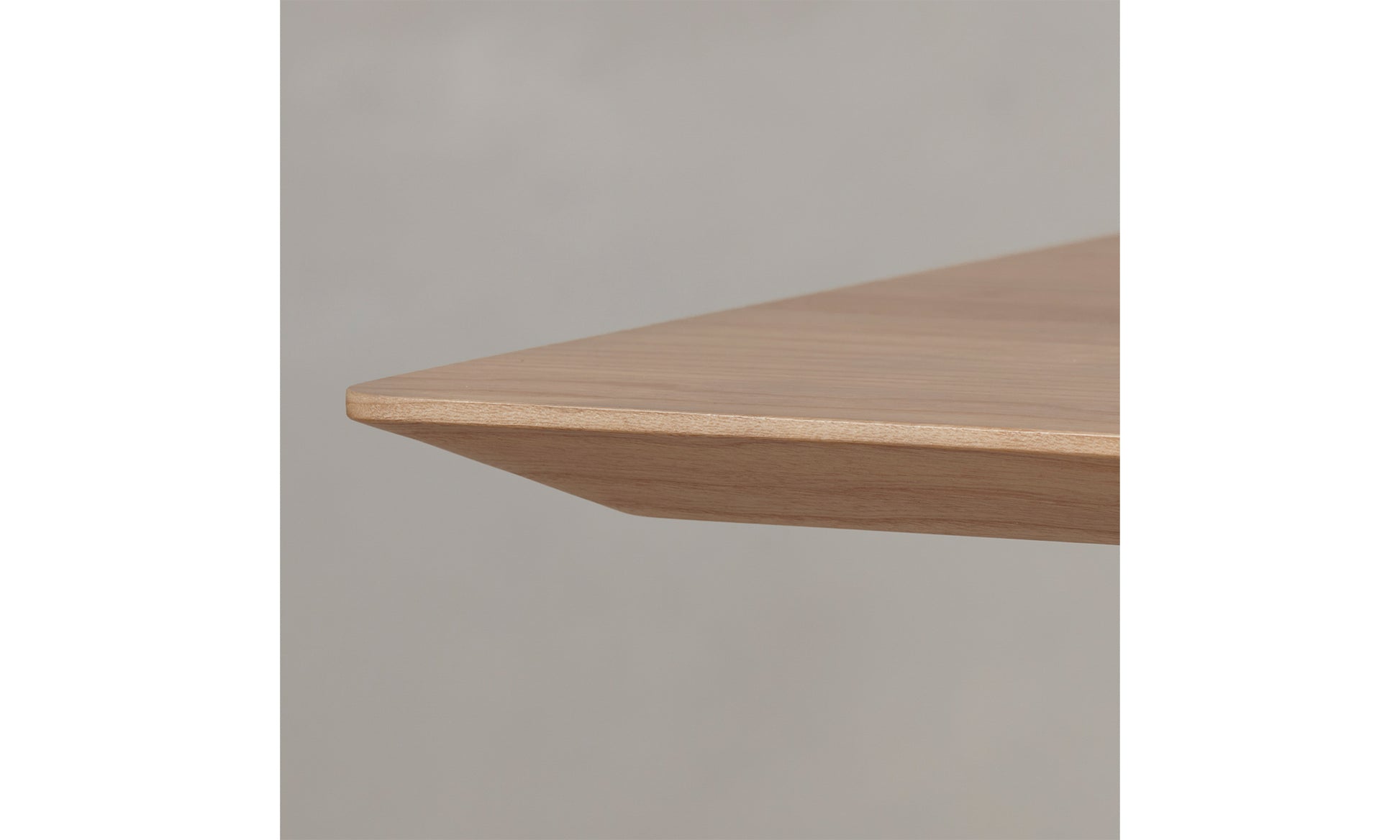 reade console table in brown ash wood - close up view