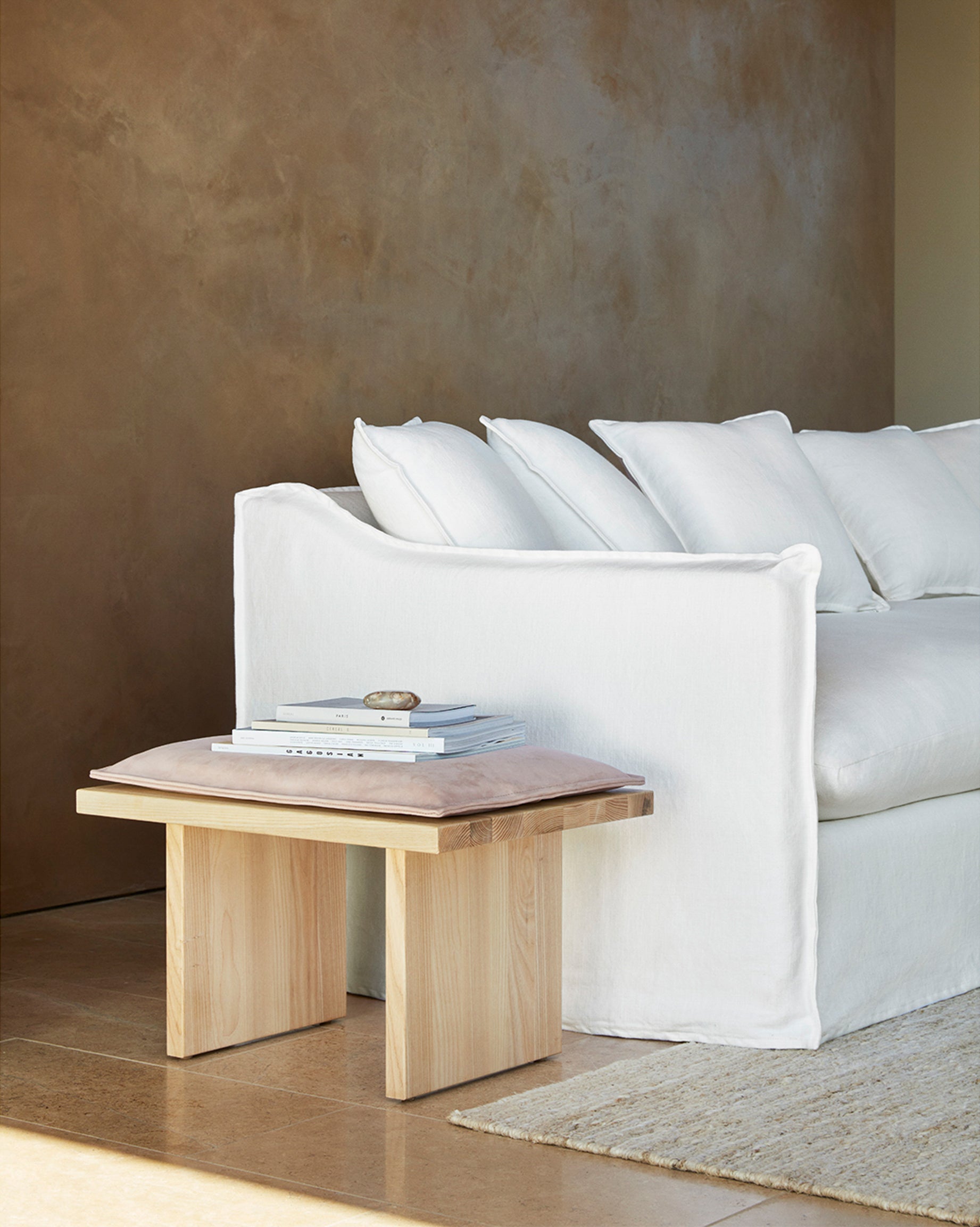 The Reyes Stool - Nubuck Leather Fawn – Maiden Home