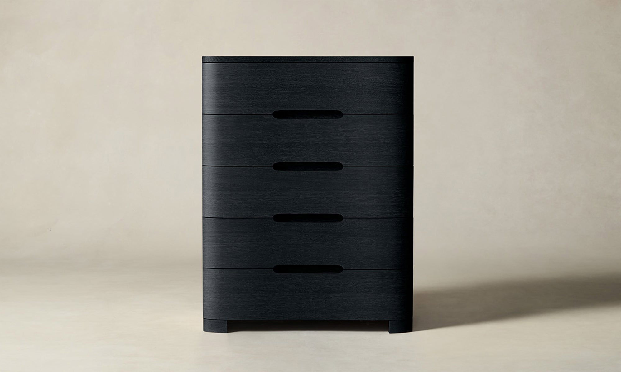 rivington black cerused oak dresser with 5 drawers
