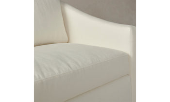 sullivan sectional sofa in white melange weave fabric - close up cushion view