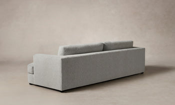 varick sofa in grey woolen boucle, back view