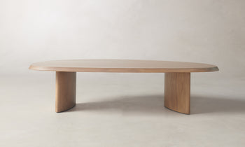 vestry oak wood coffee table - brown