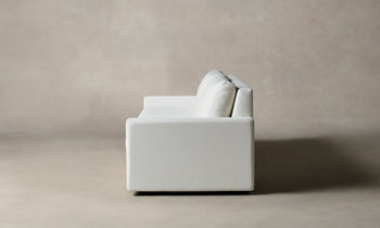 warren white linen sleeper sofa - side view