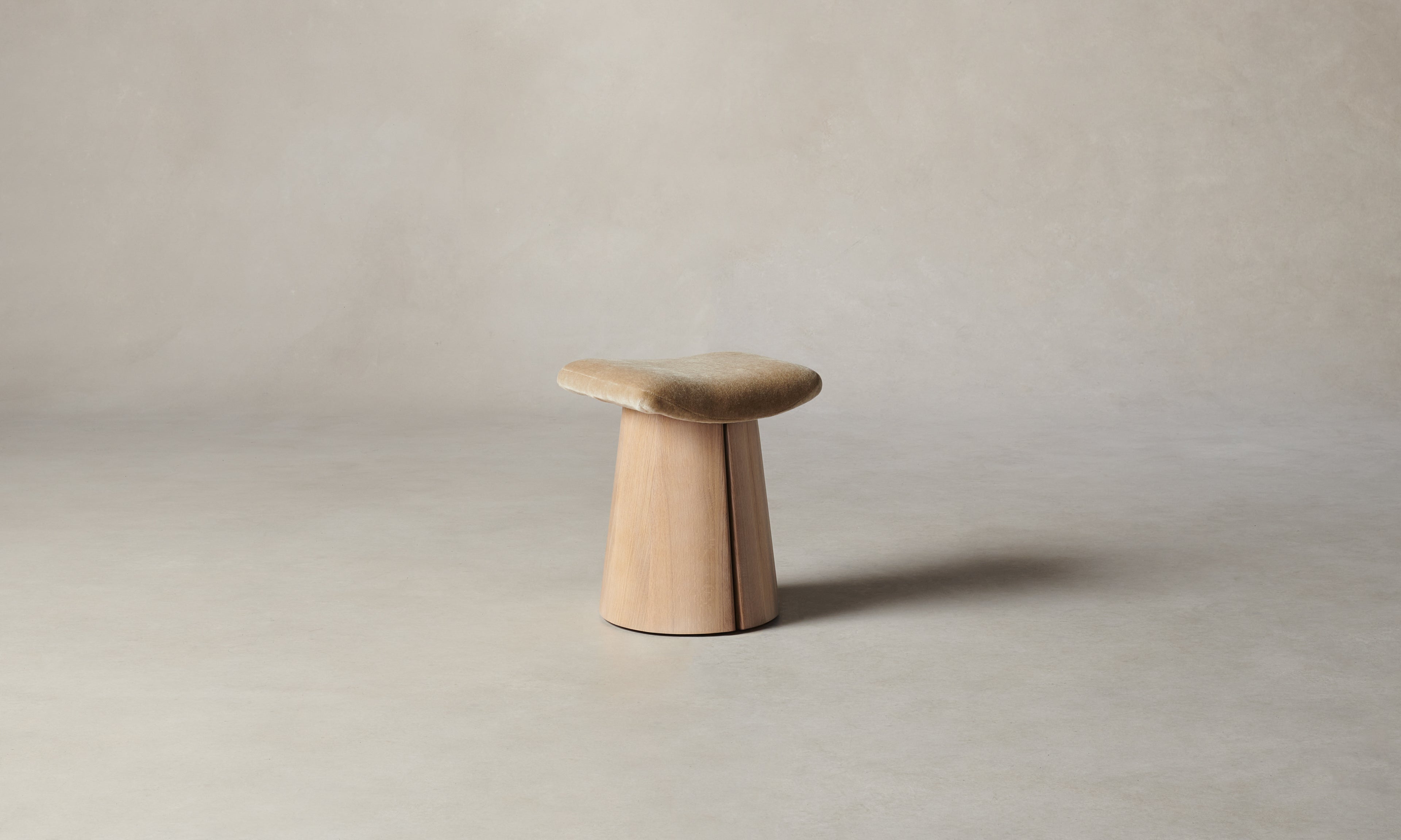 The Weston Stool - Mohair Almond – Maiden Home