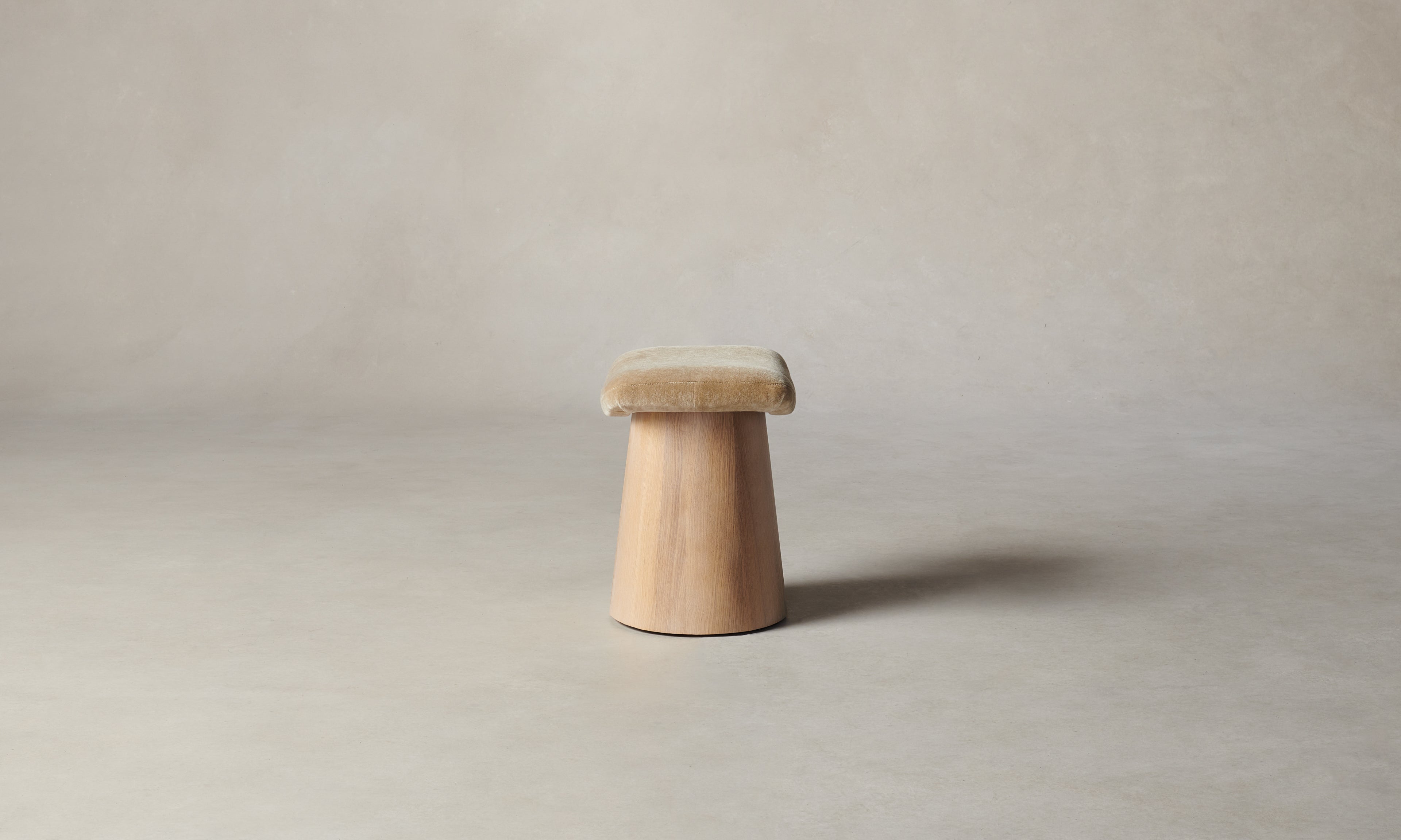 The Weston Stool - Mohair Almond – Maiden Home