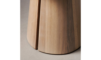 weston stool in white oak wood - close up view