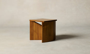 wright side table in golden oiled oak - angle view