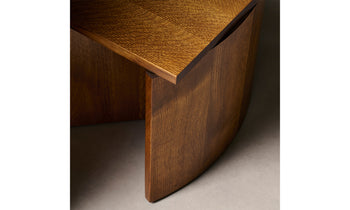 wright side table in golden oiled oak - view from top