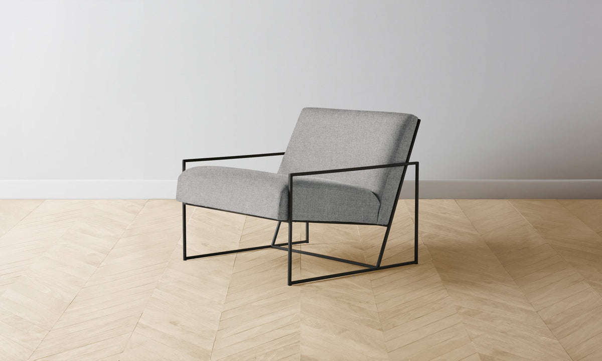 The Mercer Chair - Italian Brushed Wool Moon