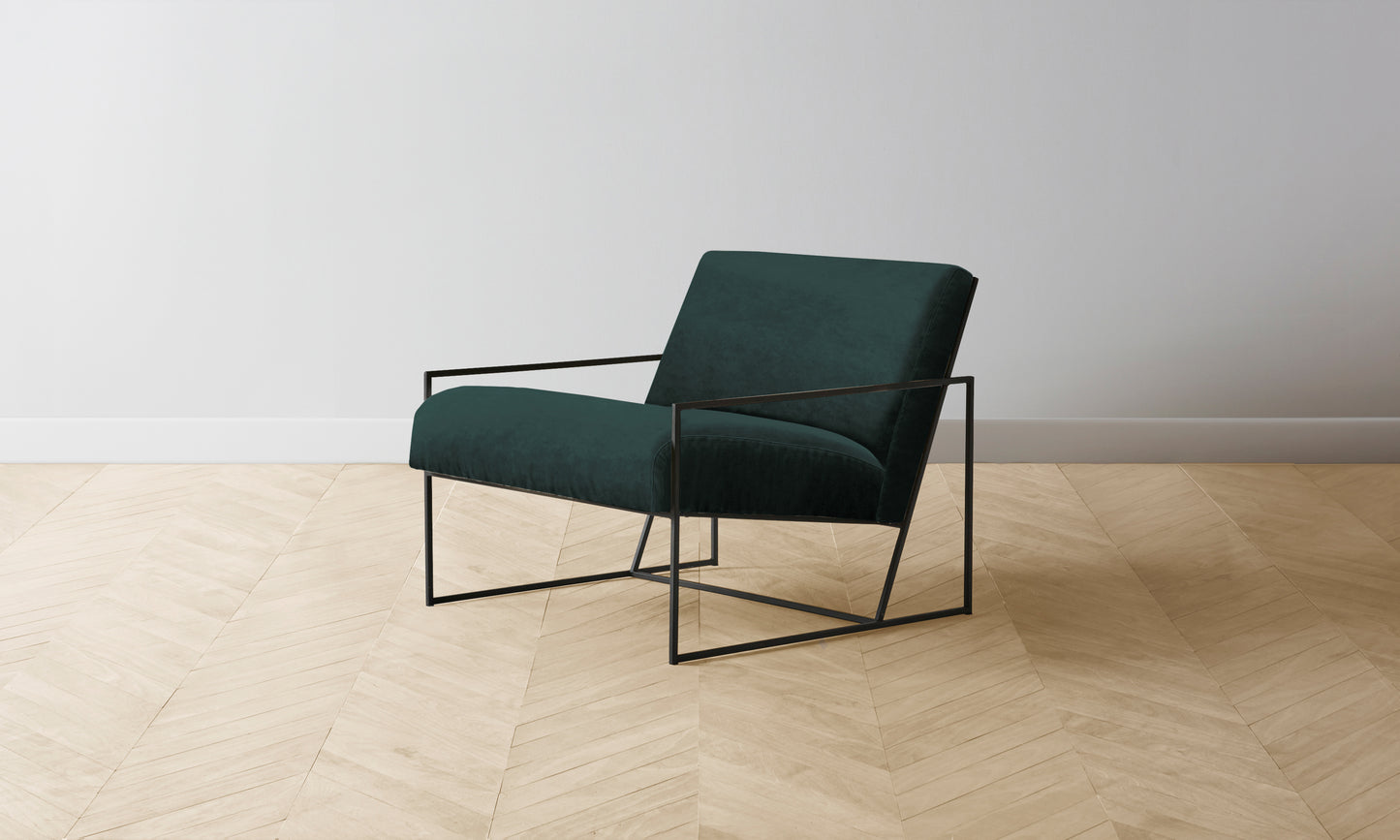 The Mercer Chair - Performance Velvet Emerald