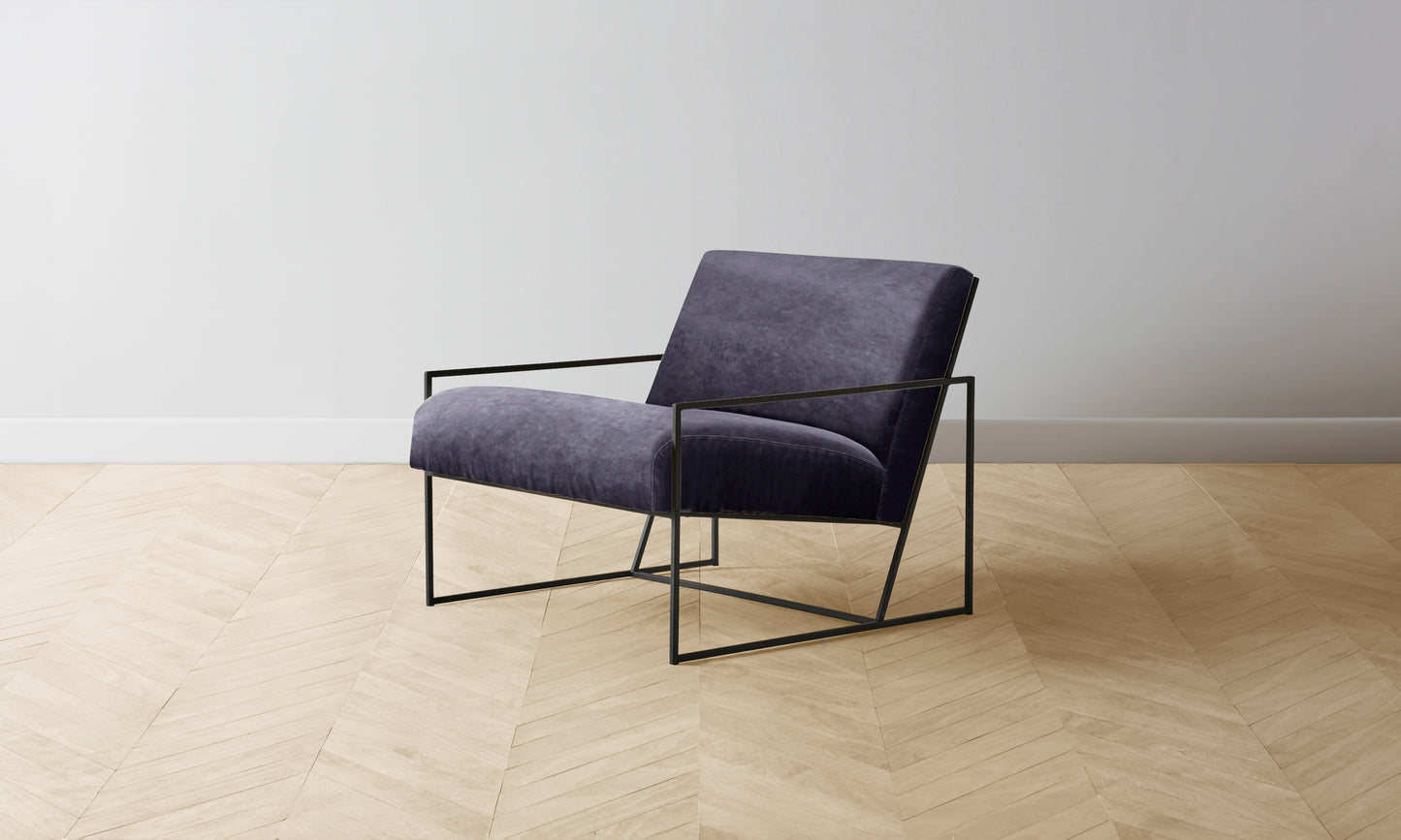 The Mercer Chair - Performance Velvet Flannel