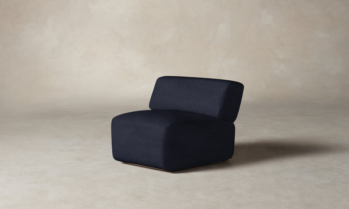 The Miles Modular Chair - Italian Brushed Wool Harbor