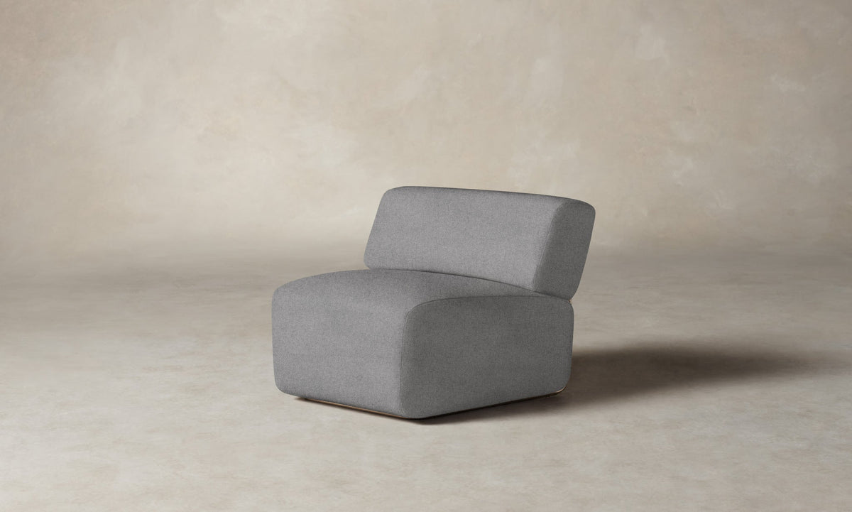 The Miles Modular Chair - Italian Brushed Wool Moon