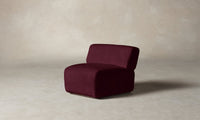 The Miles Modular Chair - Mohair Crimson