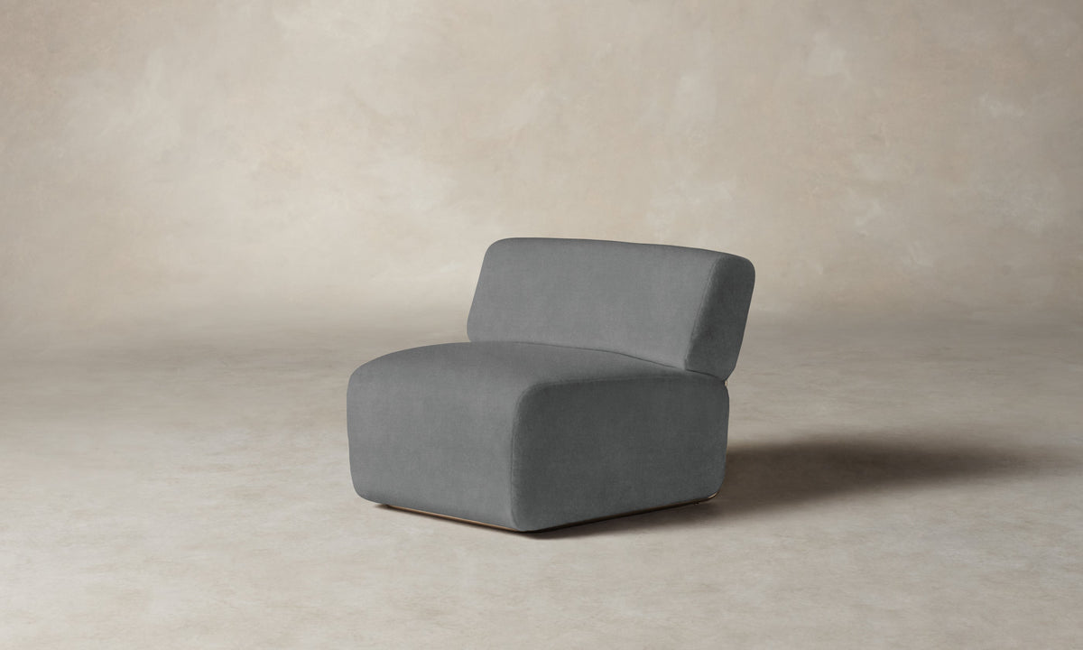 The Miles Modular Chair - Mohair Fog