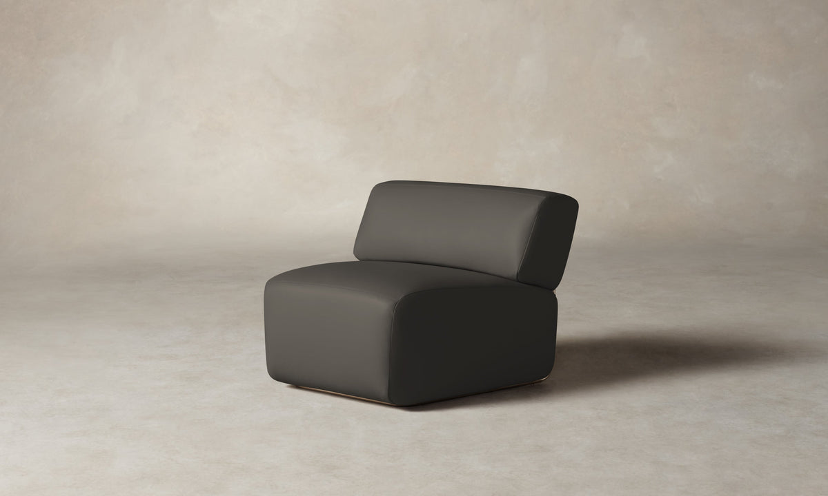 The Miles Modular Chair - Pebbled Leather Ash