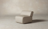 The Miles Modular Chair - Pebbled Leather Stone