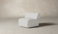 The Miles Modular Chair - Performance Linen Weave Pure White