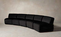 The Miles Modular Sectional - Deep Pile Mohair Noir