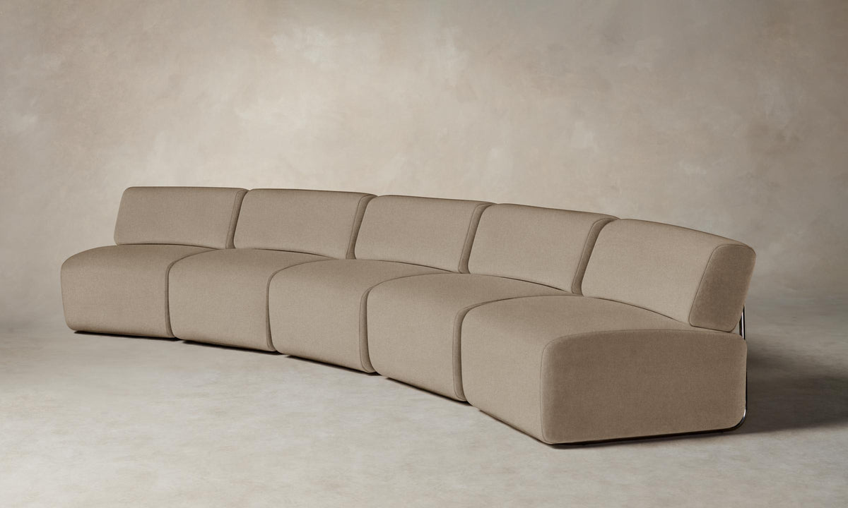 The Miles Modular Sectional - Italian Brushed Wool Fox