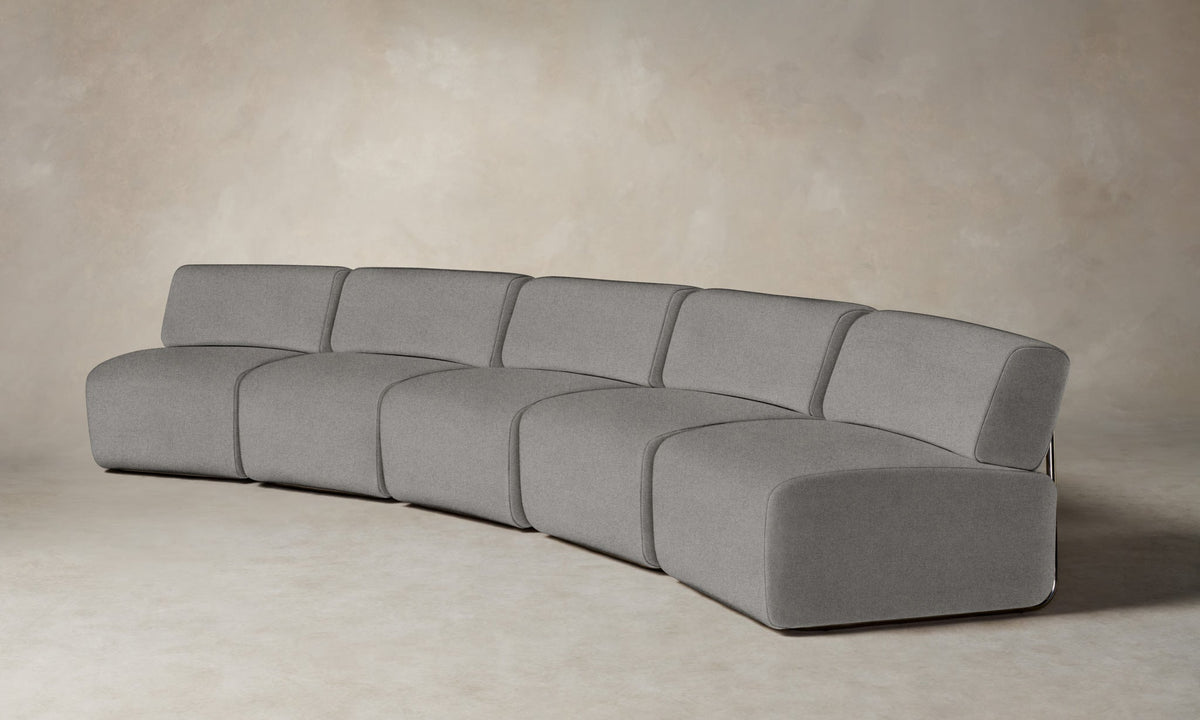 The Miles Modular Sectional - Italian Brushed Wool Moon