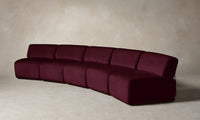 The Miles Modular Sectional - Mohair Crimson