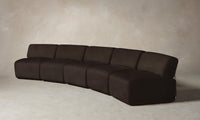 The Miles Modular Sectional - Nubuck Leather Espresso