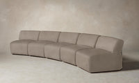 The Miles Modular Sectional - Nubuck Leather Fawn