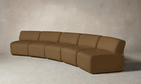 The Miles Modular Sectional - Pebbled Leather Latte