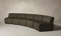 The Miles Modular Sectional - Pebbled Leather Truffle