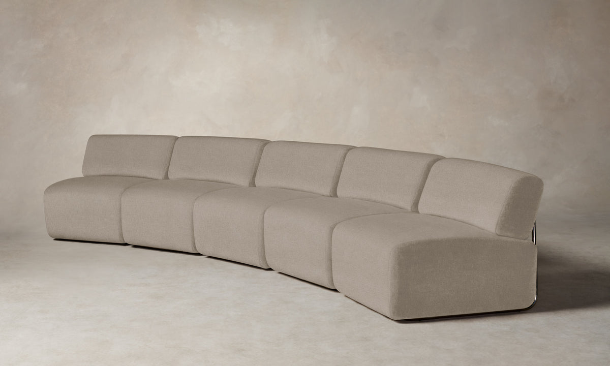 The Miles Modular Sectional - Performance Linen Weave Beige