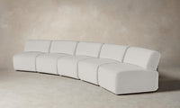 The Miles Modular Sectional - Performance Linen Weave Pure White