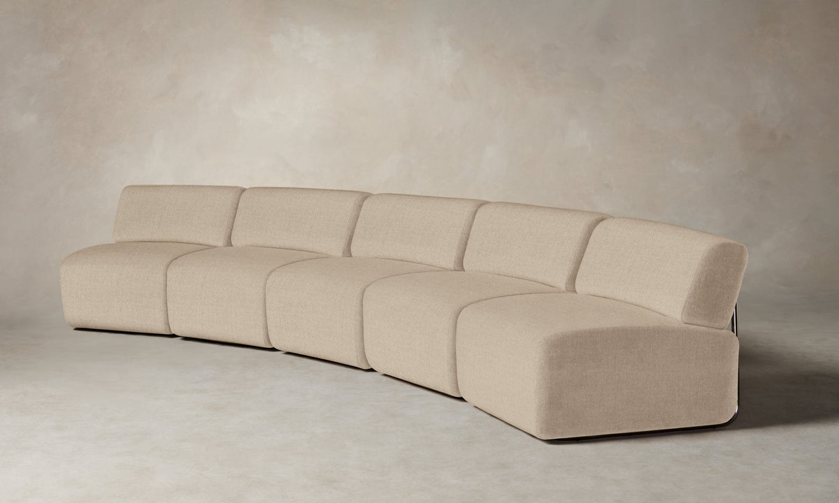 The Miles Modular Sectional - Performance Textural Weave Savanna
